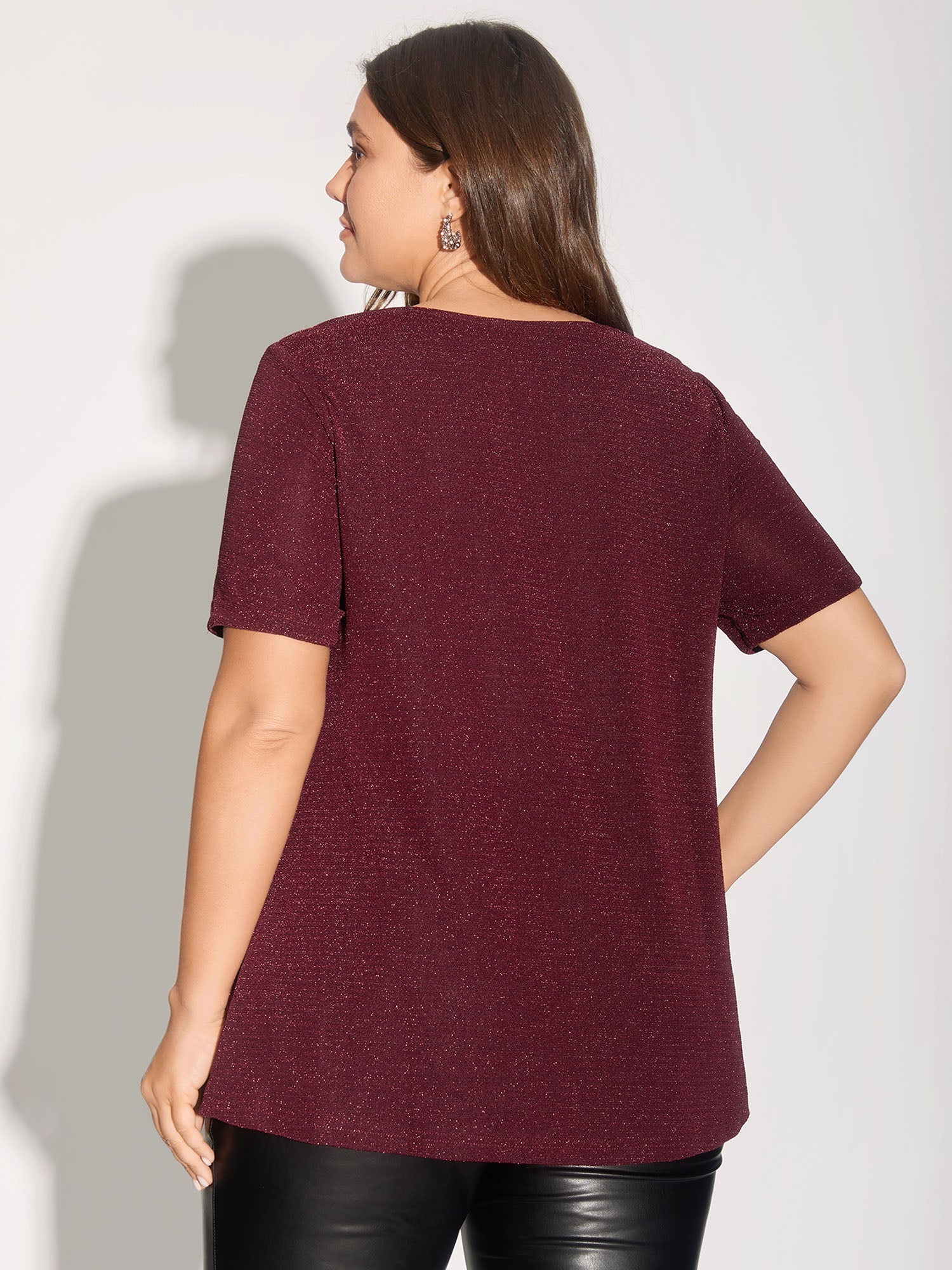 Shimmering Gold & Silver Thread A-Line Tee
