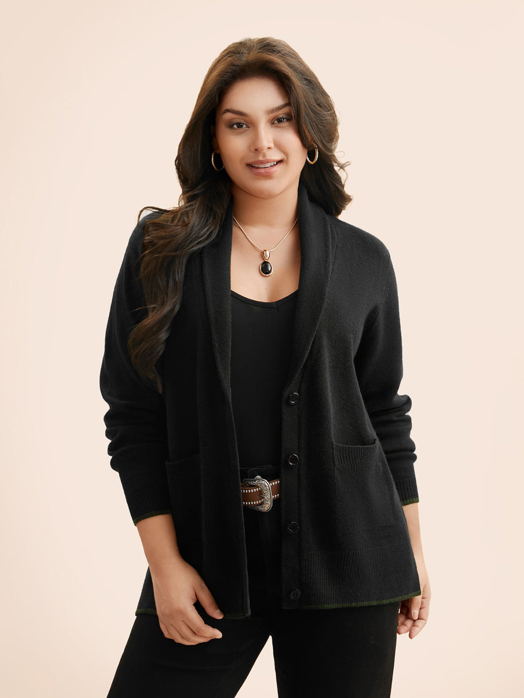 Supersoft Essentials Solid Shawl Collar Cardigan