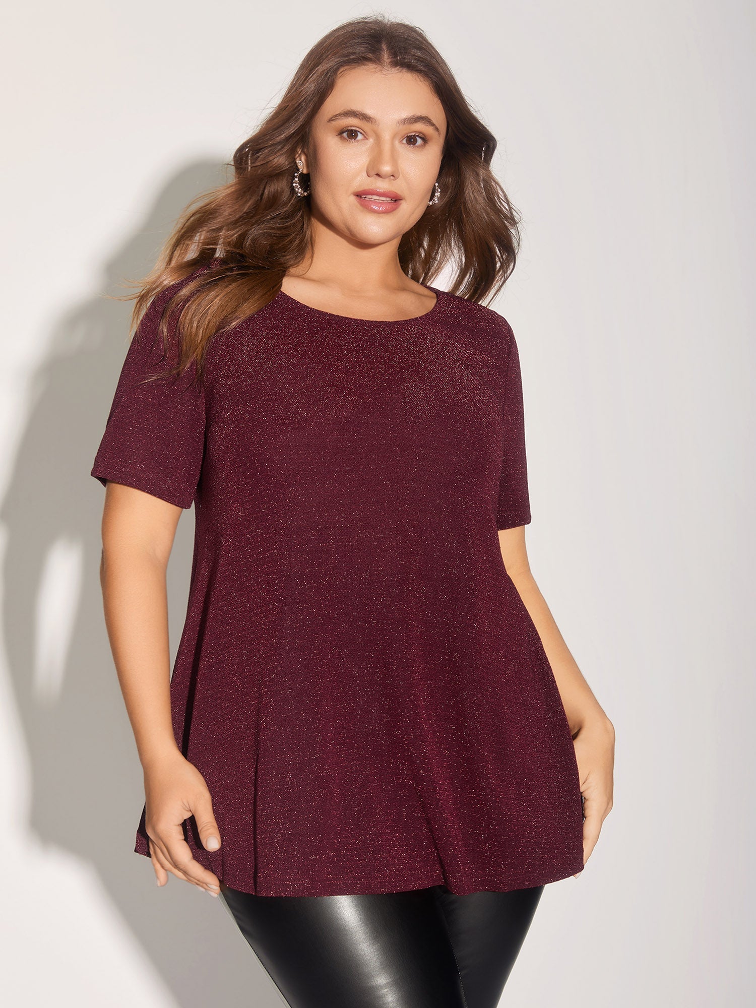Shimmering Gold & Silver Thread A-Line Tee
