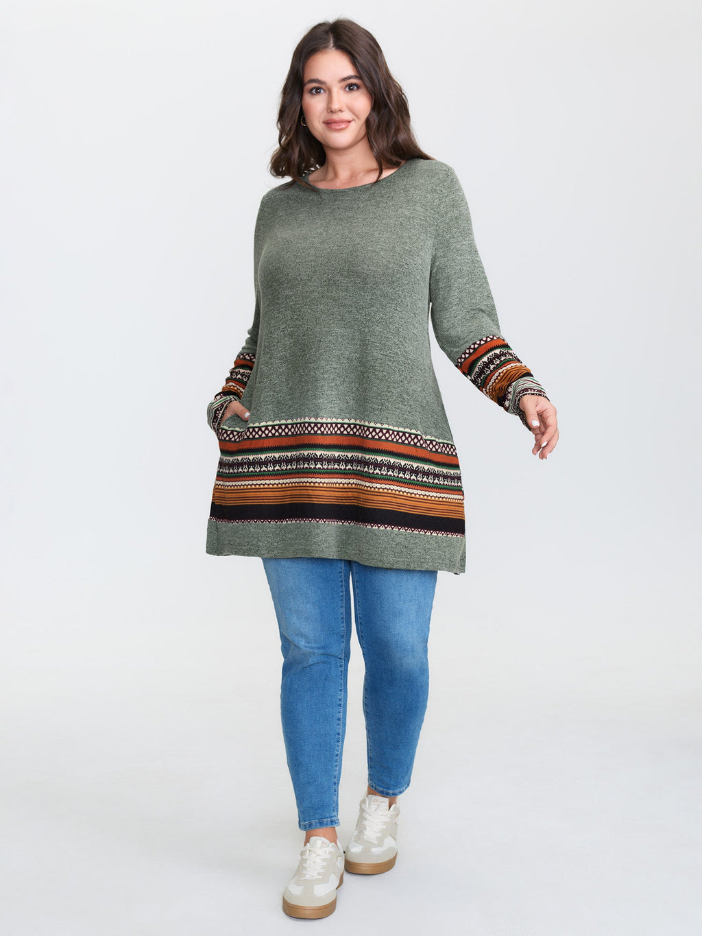Tunic Boho Print Pocket T-shirt