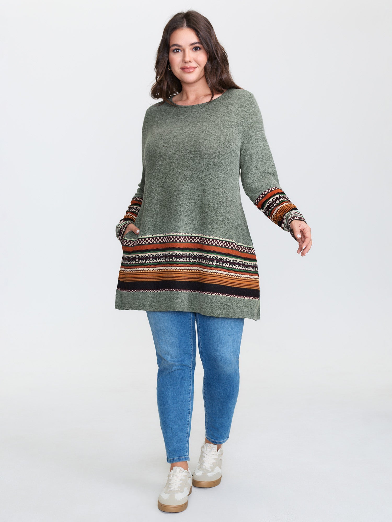 Tunic Boho Print Pocket T-shirt