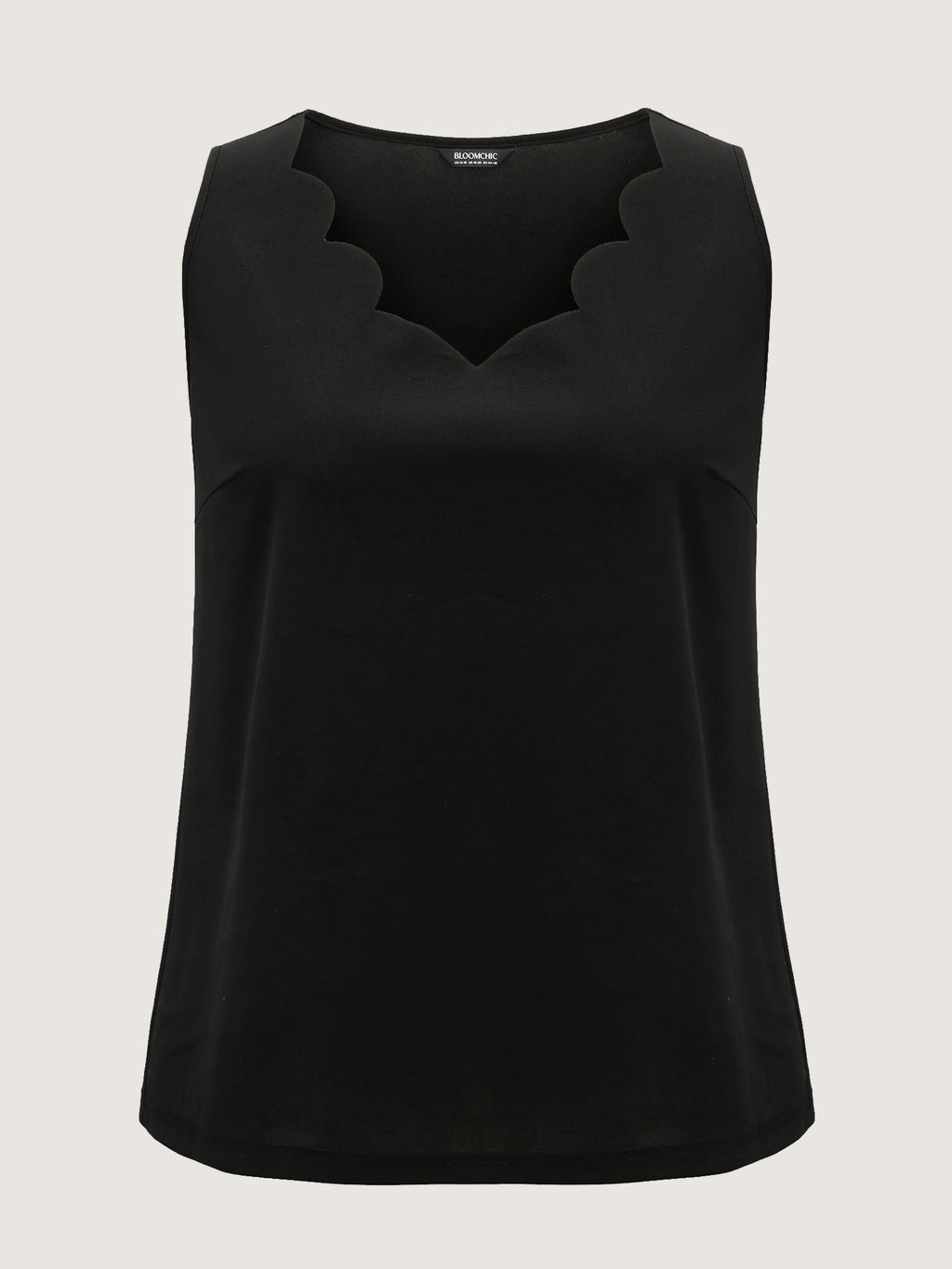 Solid V Neck Laser Cut Tank Top